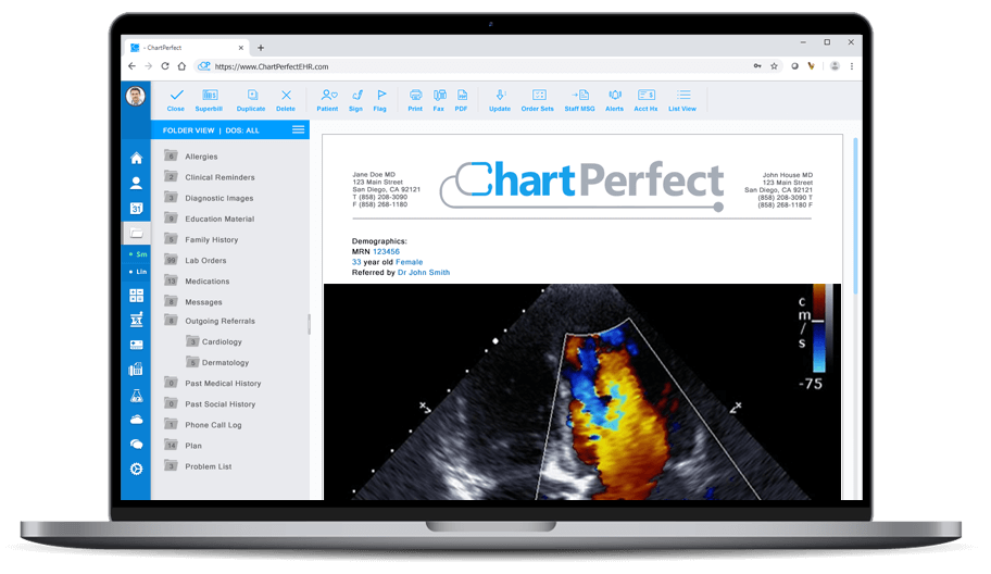 ChartPerfect EHR device connectivity with HL7 interfaces